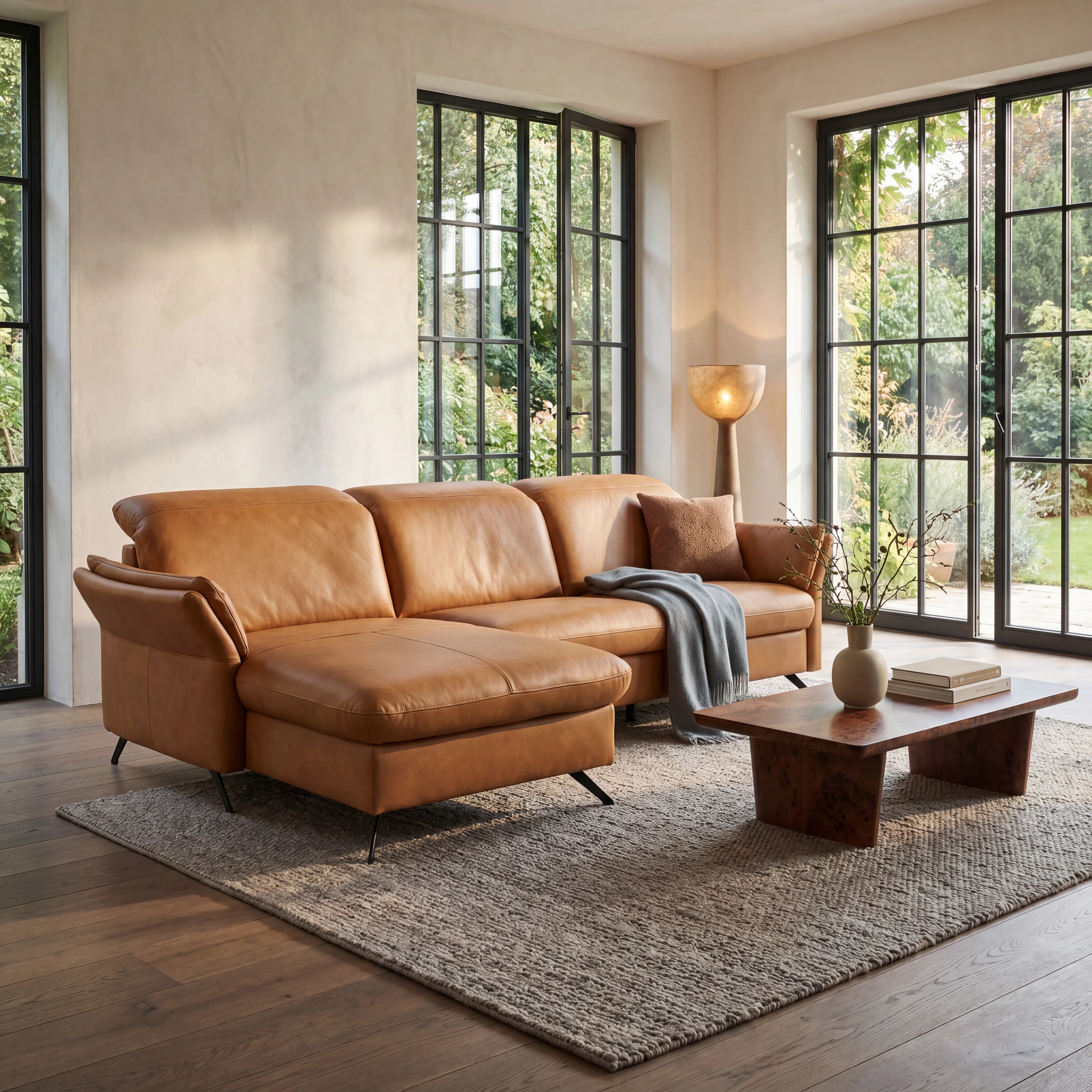 Ecksofa Leder Kurkuma 'Torro' Canapé links