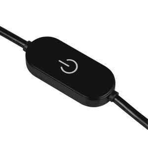 Tischleuchte LED nickel matt mit Sensordimmer und Touchfunktion, kompakte Nachttischlampe 500 Lumen