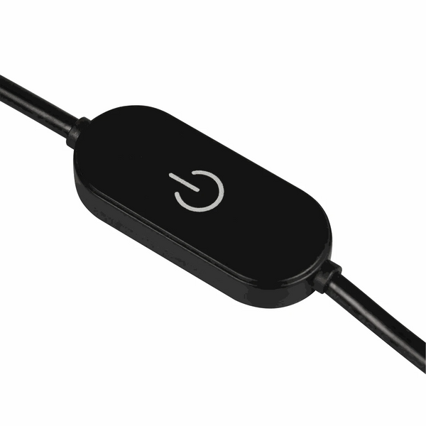 Tischleuchte LED nickel matt mit Sensordimmer und Touchfunktion, kompakte Nachttischlampe 500 Lumen