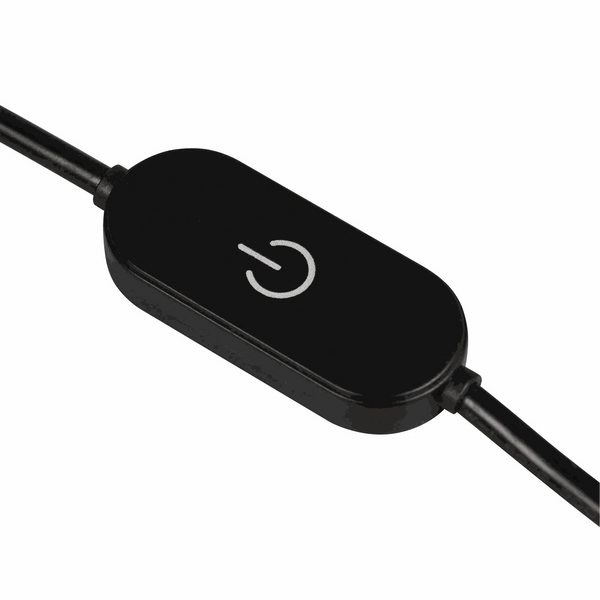 Schwarze Tischleuchte LED mit Sensordimmer und Touchfunktion, 500 Lumen, kompakt und platzsparend