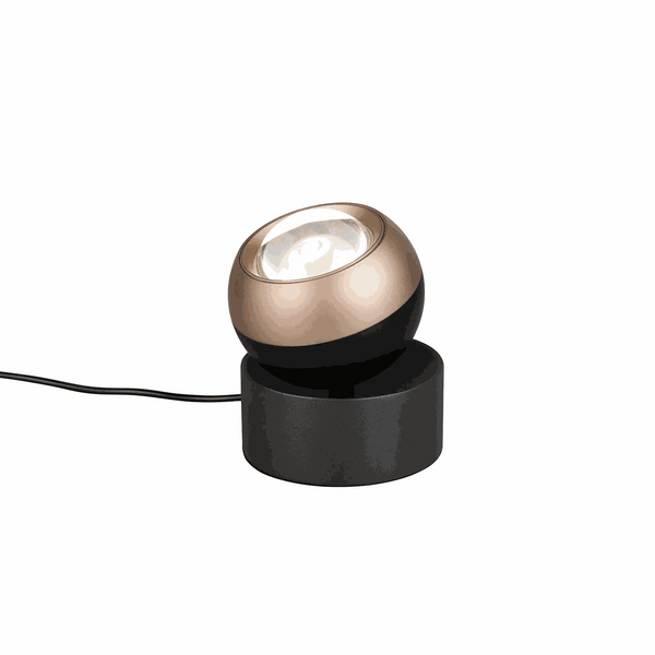 Schwarze Tischleuchte LED mit Sensordimmer und Touch, 14 cm hoch, 500 Lumen, matt