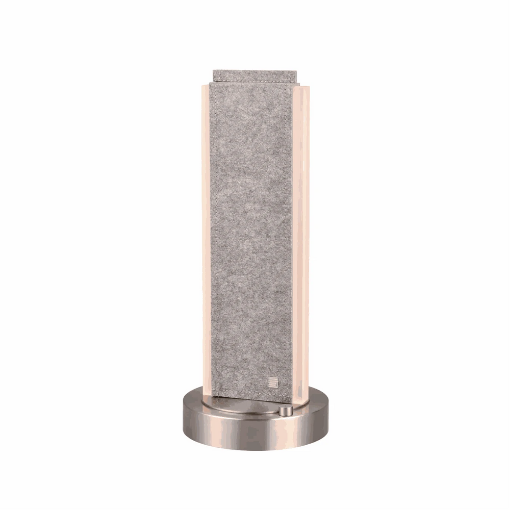 Tischleuchte 51 cm LED nickel matt warmes Licht energiesparend