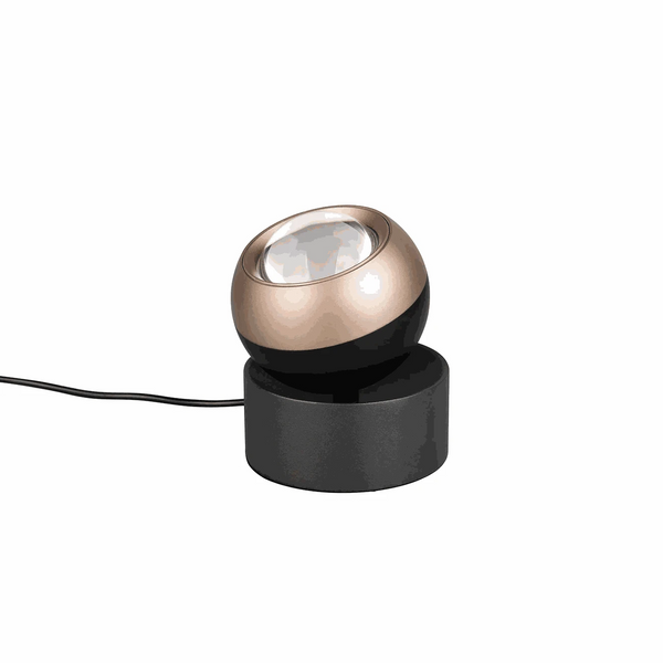 Schwarze Tischleuchte LED mit Sensordimmer und Touchfunktion, 500 Lumen, kompakt, matt