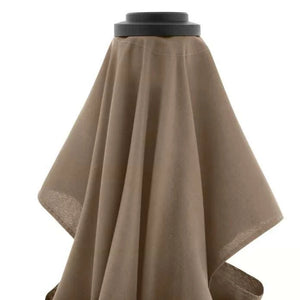 Sonnenschirm Life Lift Ø 305 cm in Greige mit Holzoptik, windstabil und UV-Schutz LSF 50+