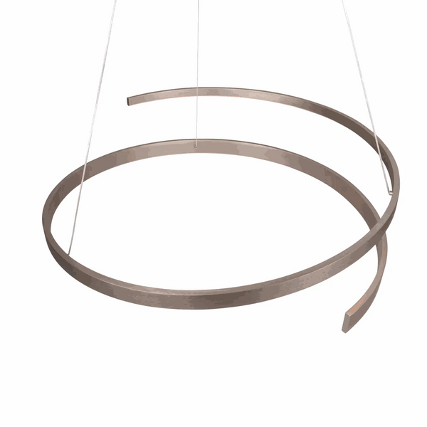 Pendelleuchte LED dimmbar höhenverstellbar Nickel matt 5950 Lumen 50 Watt SMD-LED