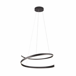 Schwarze matt Pendelleuchte LED dimmbar 5950 Lumen moderne Form