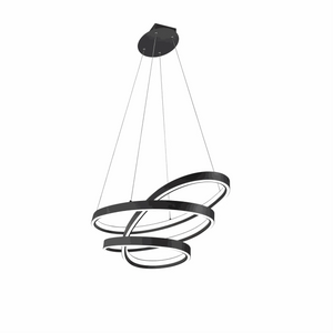 Pendelleuchte 115x50 cm LED schwarz matt dimmbar höhenverstellbar für große Tische