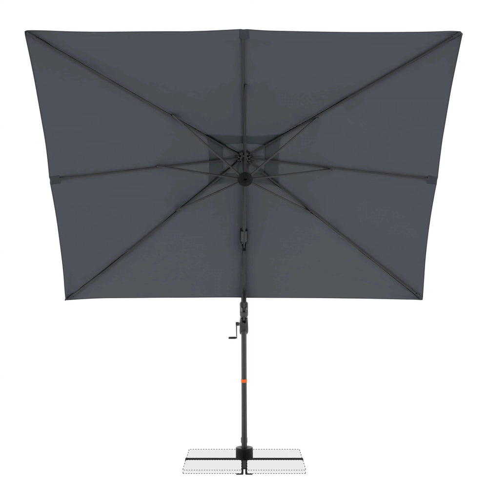 Pendelschirm myZone AX 320x240 cm Anthrazit mit 360° Drehfunktion und UV-Schutz