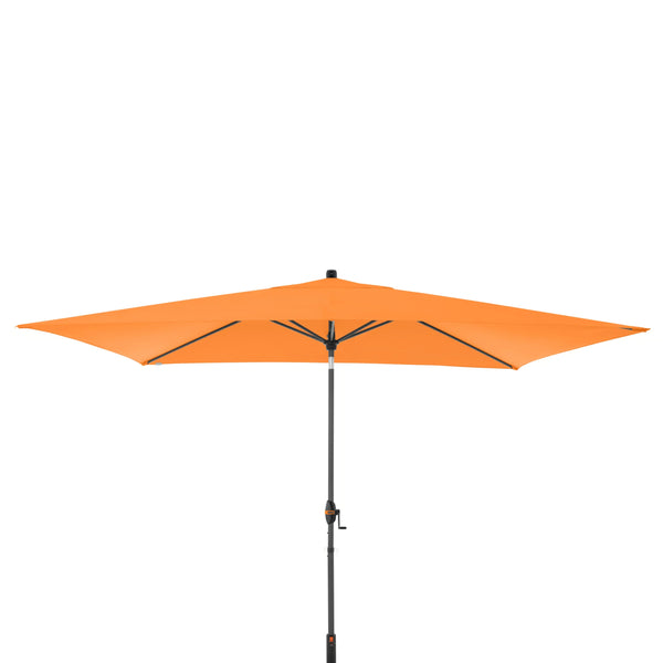 Oranger Sonnenschirm Doppler myZone Auto Tilt 300x200 cm mit automatischer Neigefunktion und UV-Schutz