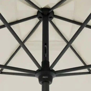 Rechteckiger Sonnenschirm myZone Auto Tilt 300x200 cm in Naturton mit automatischer Neigefunktion und UV-Schutz