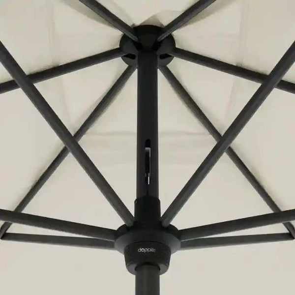 Rechteckiger Sonnenschirm myZone Auto Tilt 300x200 cm in Naturton mit automatischer Neigefunktion und UV-Schutz