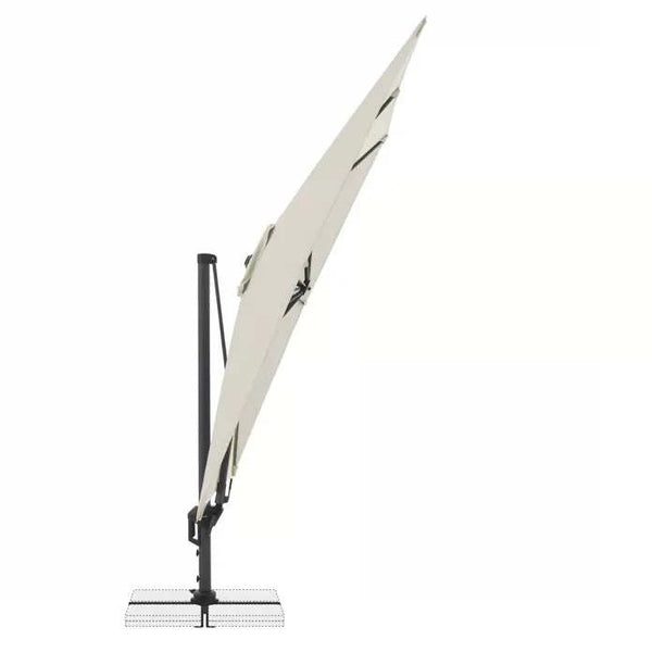 Ampelschirm Active Pendel Green Edition 240x135 cm für kleine Balkone, drehbar und höhenverstellbar, nachhaltiger UV-Schutz