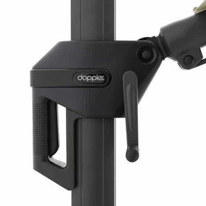 Großer grüner Ampelschirm Active Pendel mit 360° Drehung für enge Balkone