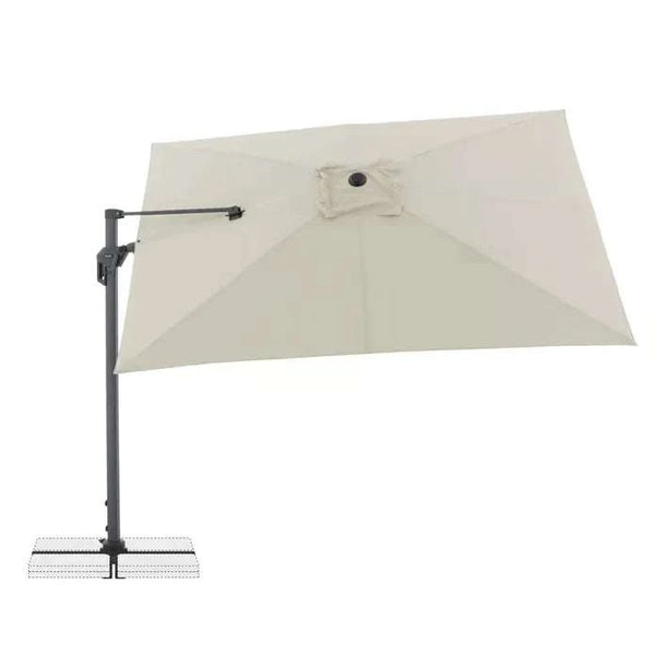 Ampelschirm Active Pendel Green Edition 240x135 cm, halbiertes Standkreuz, 360° drehbar, höhenverstellbar, nachhaltiger rPET-Stoff, UV-Schutz LSF 50+