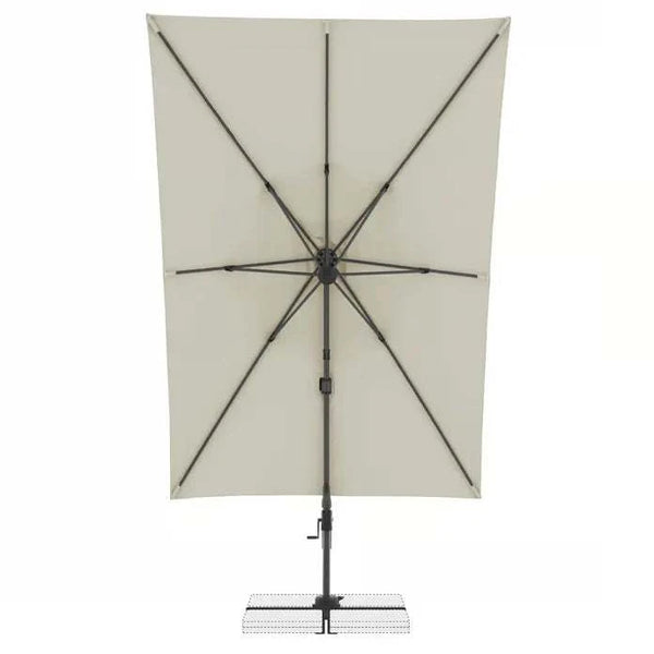 Ampelschirm Active Pendel grün, 240×135 cm, faltbar, höhenverstellbar, UV-Schutz, ideal für kleine Balkone