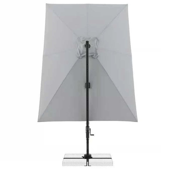 Ampelschirm Active Pendel Green Edition 240x135 cm hellgrau für Balkon mit 360° Drehung und UV-Schutz