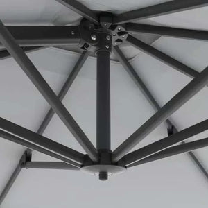 Ampelschirm Active Pendel grün, hellgrau, 240×135 cm, platzsparend für Balkon, 360° drehbar, UV-Schutz, wetterfest