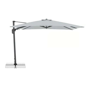 Ampelschirm Active Pendel Green Edition 240x135 cm hellgrau für kleine Balkone mit 360° Drehung und UV-Schutz
