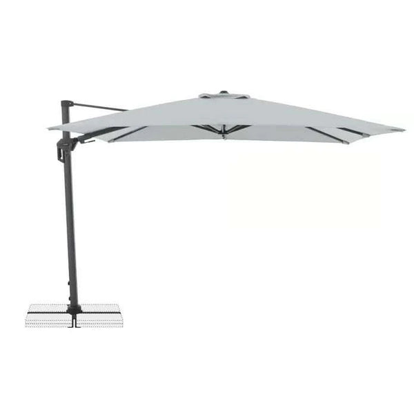 Ampelschirm Active Pendel Green Edition 240x135 cm hellgrau für kleine Balkone mit 360° Drehung und UV-Schutz