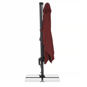 Pendelschirm Active Pendel Green Edition 310x210 cm in Bordeaux mit UV-beständigem, recyceltem PET-Bezug und 360° drehbarem Aluminium-Mast