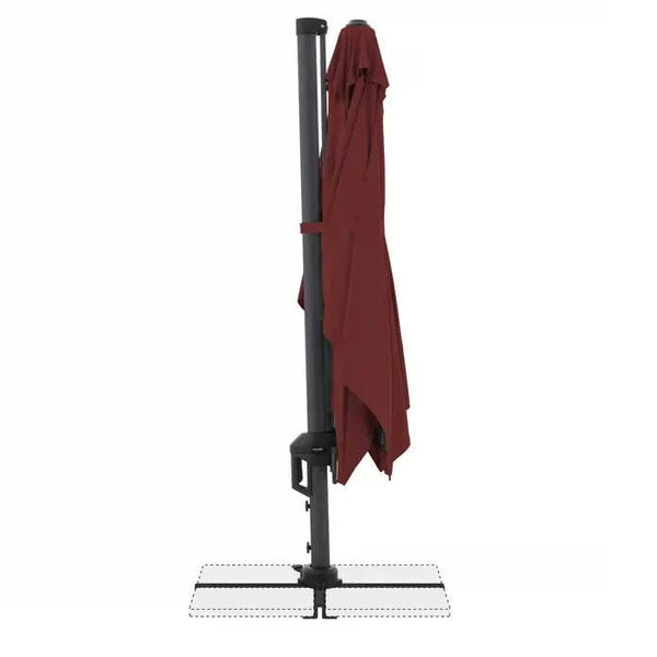 Pendelschirm Active Pendel Green Edition 310x210 cm in Bordeaux mit UV-beständigem, recyceltem PET-Bezug und 360° drehbarem Aluminium-Mast