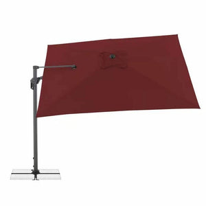 Ampelschirm Active Pendel Bordeaux 240x135 cm für kleine Balkone, 360° drehbar, höhenverstellbar mit UV-Schutz und wetterfestem Stoff