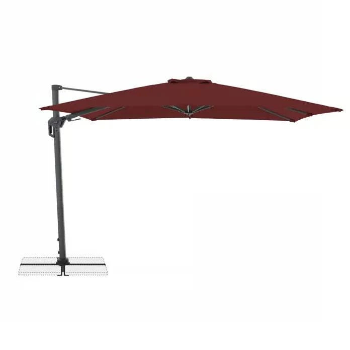 Pendelschirm Active Pendel Green Edition 310×210 cm in Bordeaux mit recyceltem PET-Bezug und 360° drehbarem, UV-beständigem Design