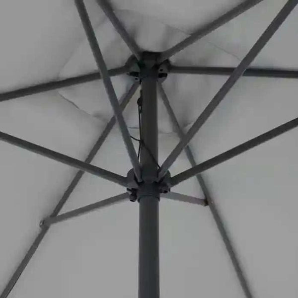 Sonnenschirm Life Lift Hellgrau 250×200 cm mit Knickfunktion, Kurbelmechanik und UV-Schutz