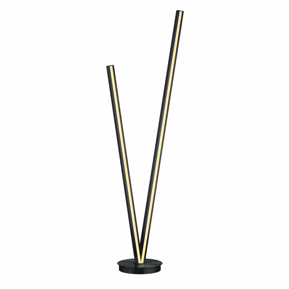 Schwarze Stehleuchte 172,5 cm mit LED und Sensordimmer, skulpturales Design