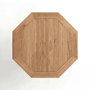 Kompakter Klapptisch Semarang aus robustem Teakholz für Balkon und Terrasse