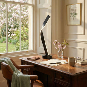 Schwarze Tischleuchte 64,5 cm mit LED und mattem Finish