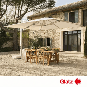 Moderner Glatz Sonnenschirm Ambiente Nova Ø 400 cm mit hohem UV-Schutz und stabilem Aluminiumgestell