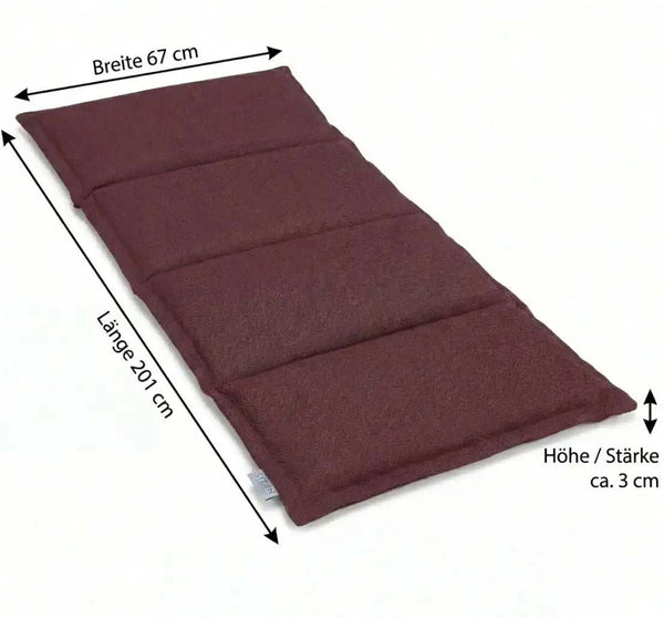 Gartenliegenauflage "Allround" Weinrot aus Polyacryl