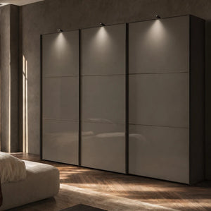 Schwebetürenschrank inkl. Zusatzausstattung, Phönix, 3-türig, 300x236x67 cm