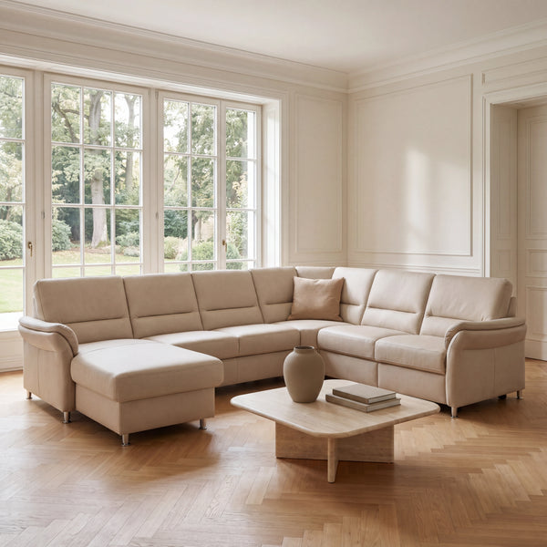 A&M Kollektion Polstergarnitur aus Leder in U-Form mit Media-Relax-Funktion