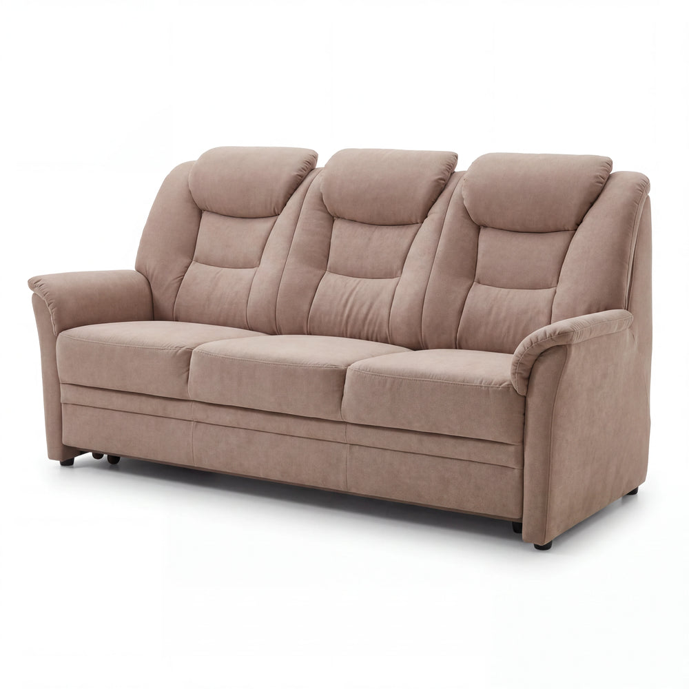 3-Sitzer Sofa aus Stoff mit Möbelgleitern