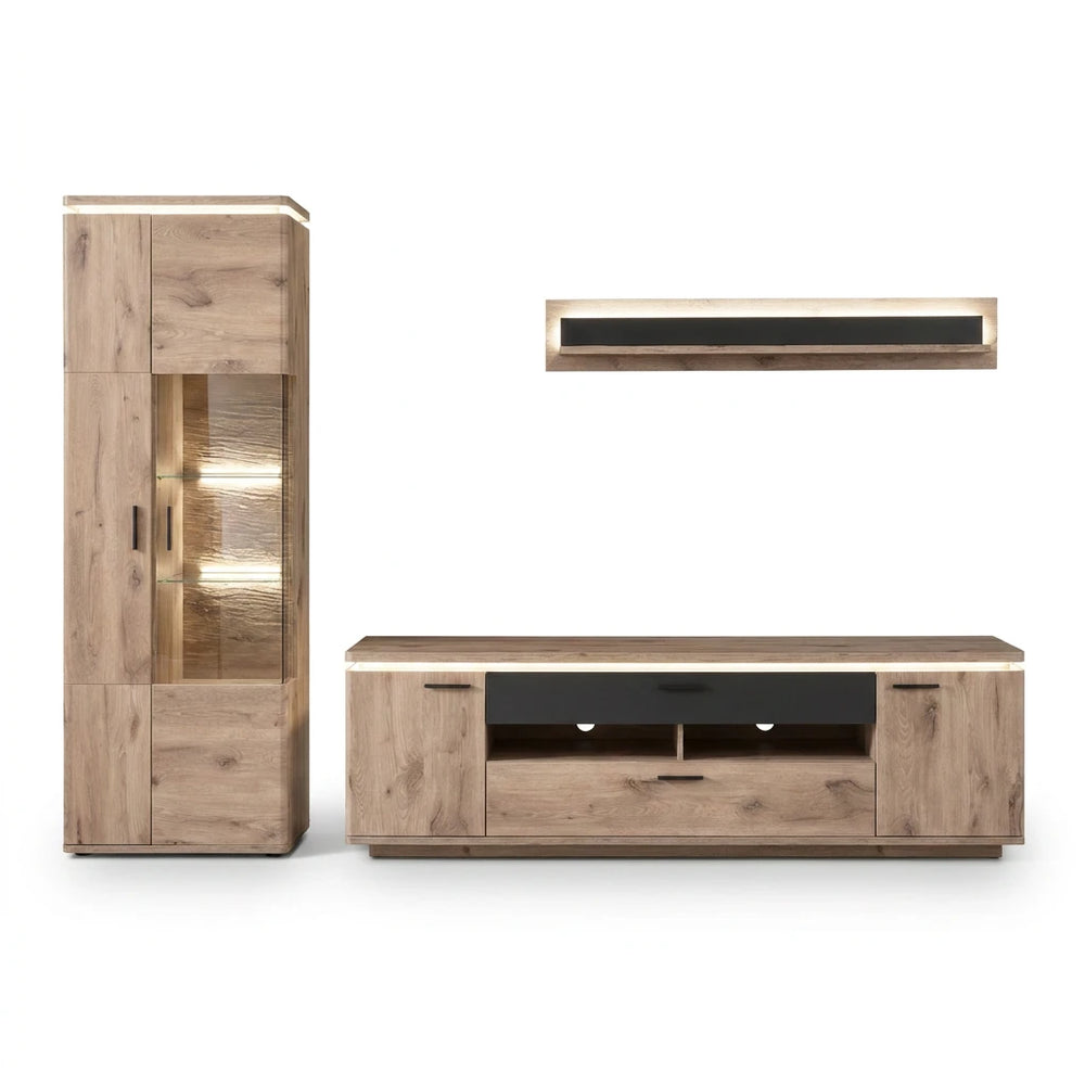 Wohnwand Nagamo Modena mit LED-Beleuchtung