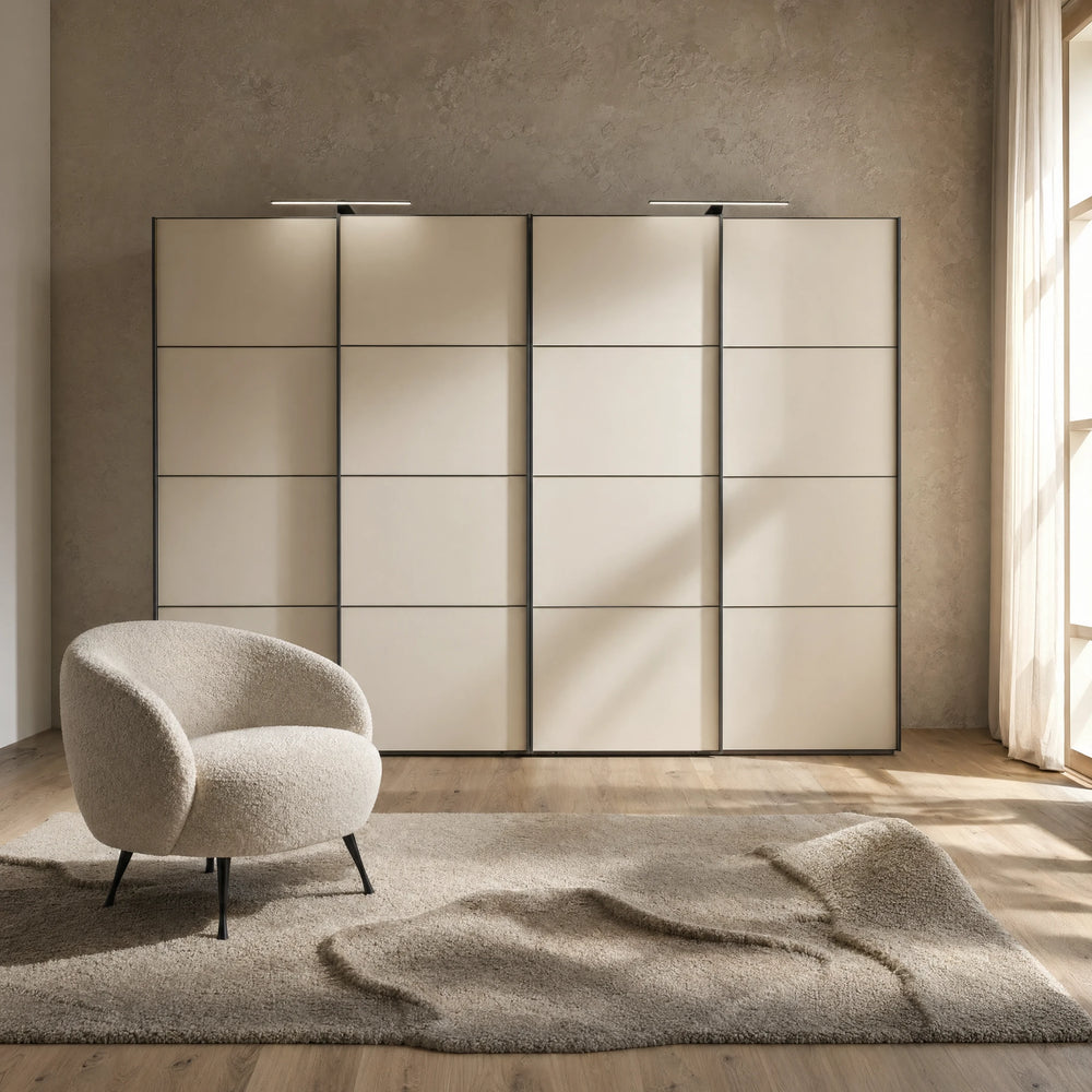 Schwebetürenschrank inkl. Zusatzausstattung, Phönix, 4-türig, 330x236x67 cm