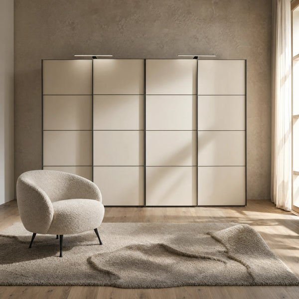 Schwebetürenschrank inkl. Zusatzausstattung, Phönix, 4-türig, 330x236x67 cm