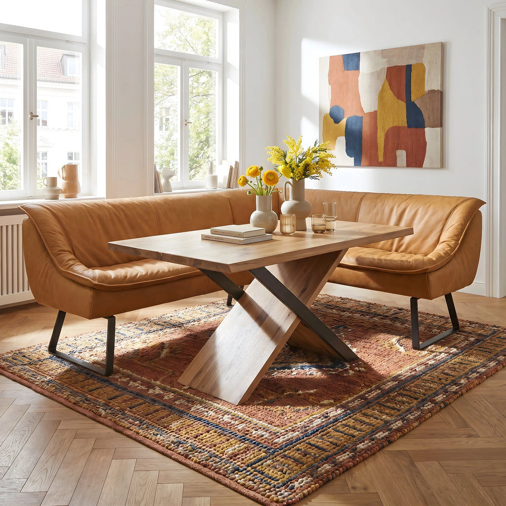 Eckbank, Alino, Leder A-India-Sun