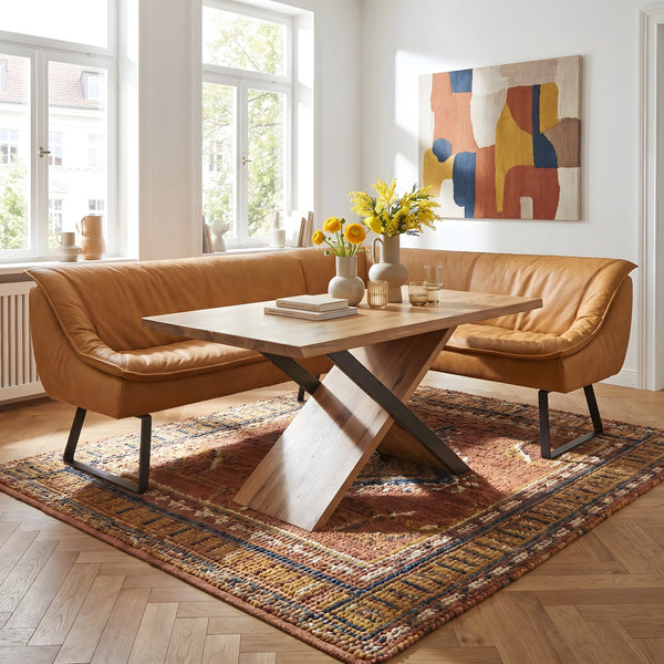 Eckbank, Alino, Leder A-India-Sun