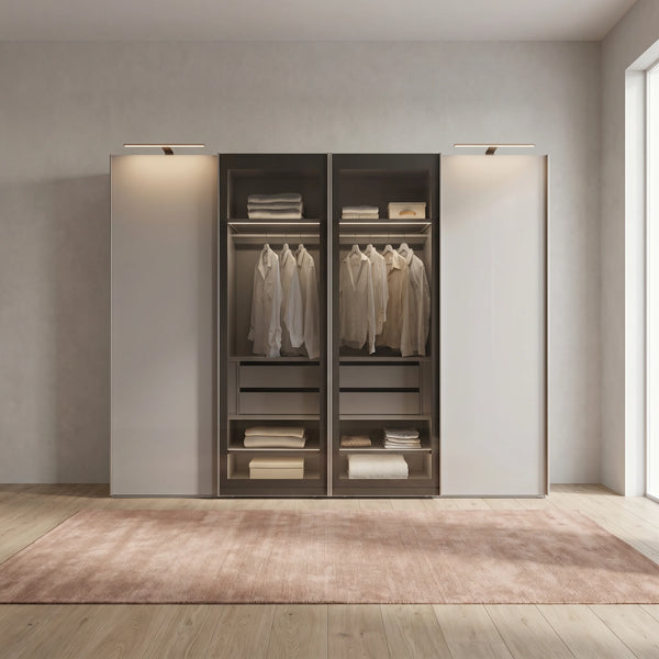 Schwebetürenschrank inkl. Zusatzausstattung, Dubai, 4-türig, 300x236x67 cm