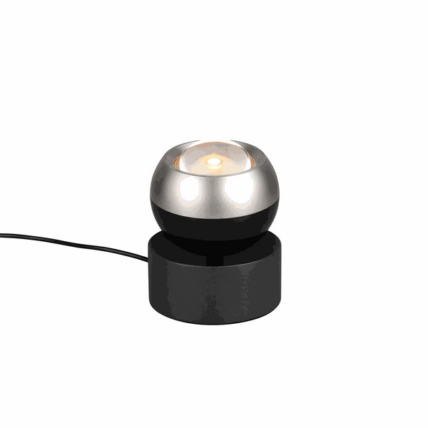 Tischleuchte LED nickel matt mit Sensordimmer und Touchfunktion für Schreibtisch und Nachttisch