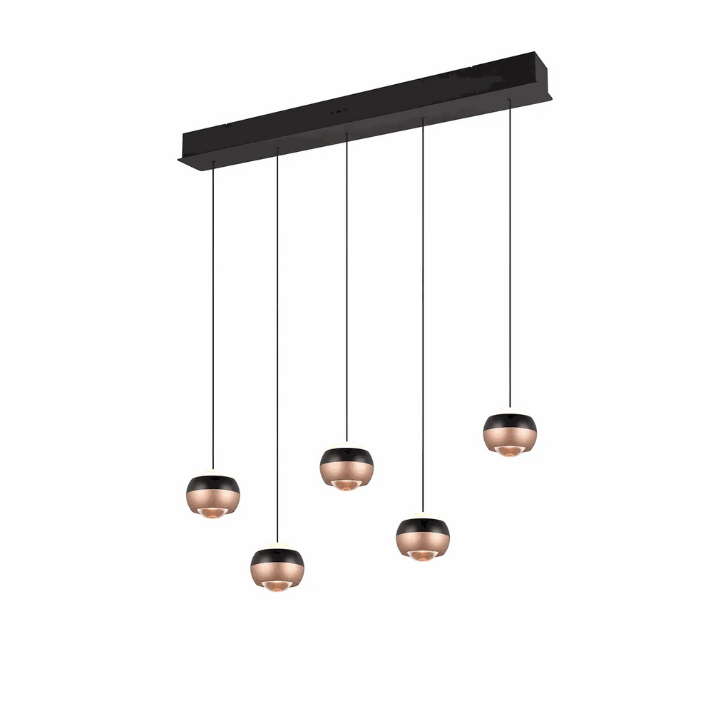 Pendelleuchte 100x150 cm schwarz matt mit 3 Farbtemperaturen und integrierter LED von Trio Leuchten