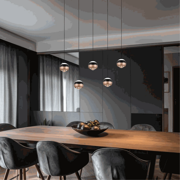 Pendelleuchte 100x150 cm schwarz matt mit LED und drei Farbtemperaturen