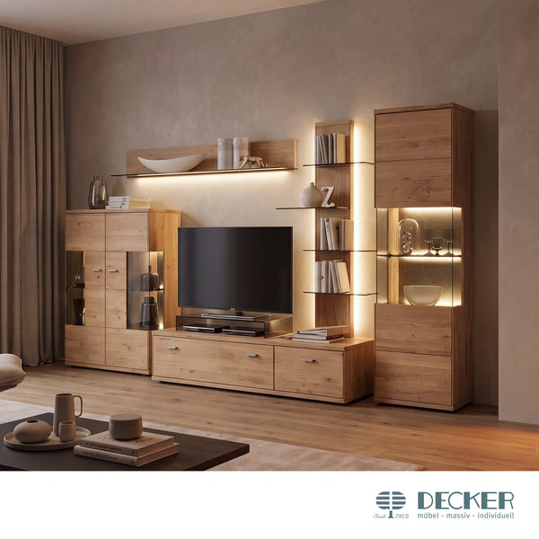 Wohnwand Rimini mit Highboard und Vitrine