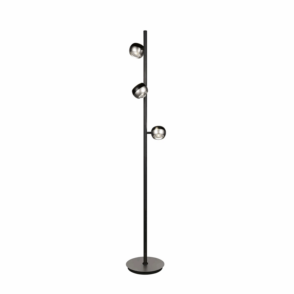 Stehleuchte 150 cm LED in Nickel matt mit Sensordimmer und warmem Licht