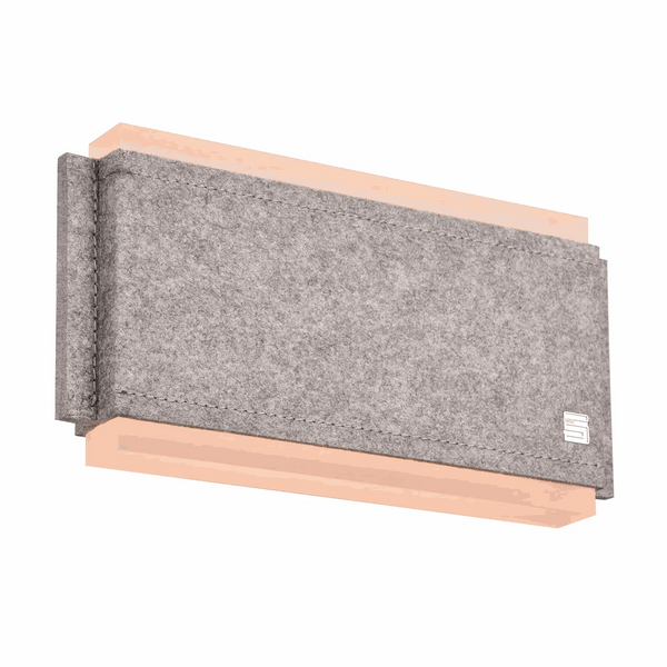 Wandleuchte 30x15 cm LED nickel matt mit Dimmer und warmem Licht