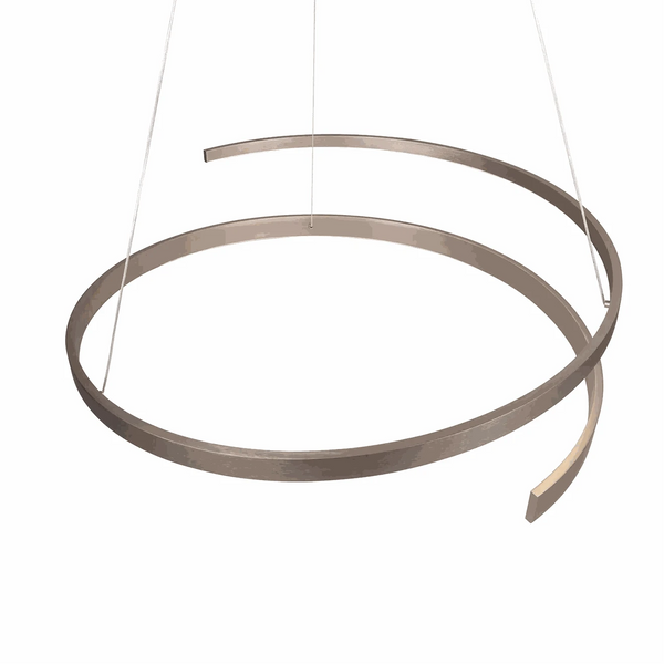 Pendelleuchte LED dimmbar höhenverstellbar nickel matt mit 5950 Lumen und Phasenabschnittsdimmer