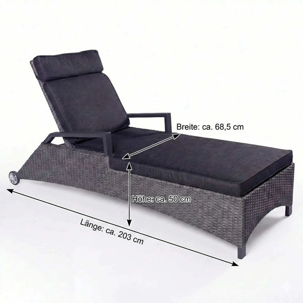 Gartenliege "Keramo"aus Polyrattan Geflecht